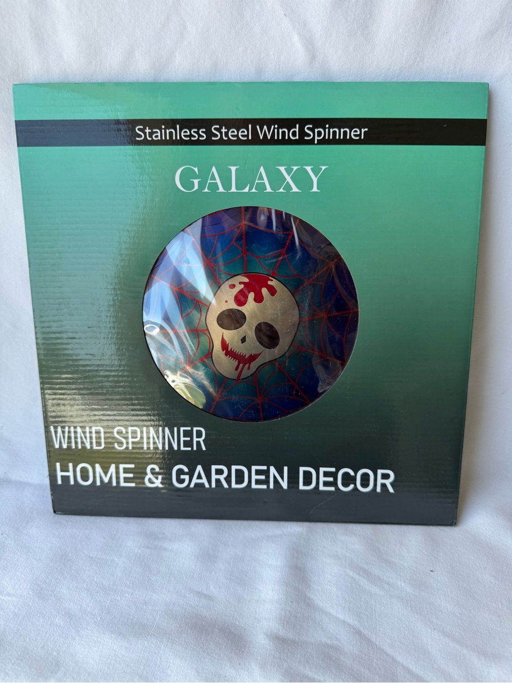 Galaxy By Harvic Blue and Red Skull Wind Spinner